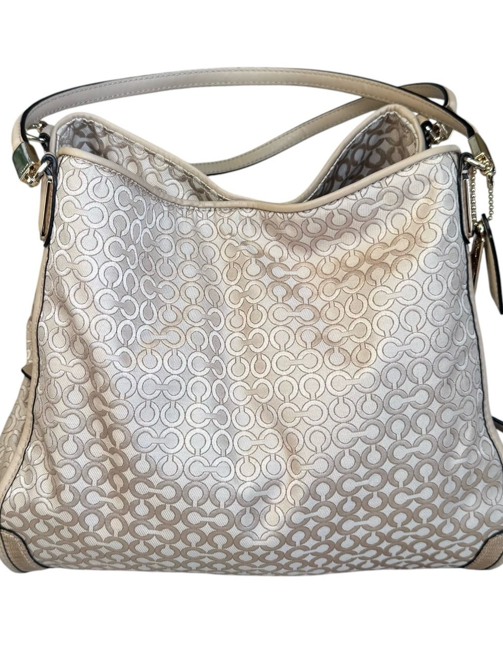 Coach Madison Op Optic Art Pearlescent Small Phoebe 27843 $298 LI/Khaki